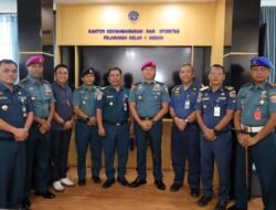Perkuat Sinergitas Danlantamal IX Berkunjung ke ASDP, KSOP dan Pelindo