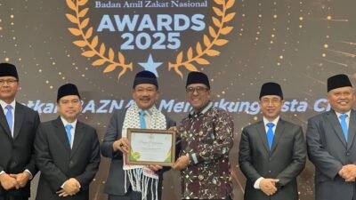 Bupati Malteng Dianugerahi Dua Penghargaan Award Baznas 2025 