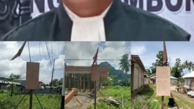 Merasa Dilecehkan, Keluarga Titawael Tancap Palang Adat di Tanah Namrole