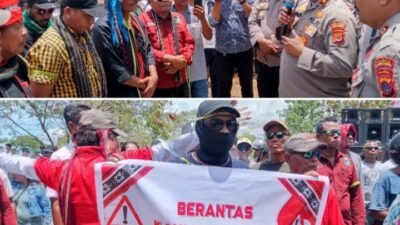 Massa Sifnana Geruduk DPRD KKT, Desak Resa Fordatkossu Lengser Dari Jabatan Dewan