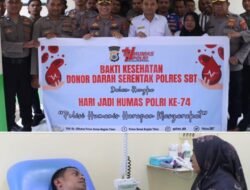 Sambut HUT ke-74 Humas Polri, Polres SBT Gelar Donor Darah Serentak