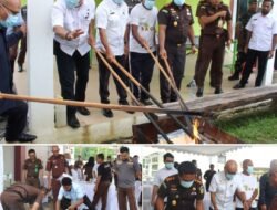 Kejari SBT Musnahkan Barang Bukti Sejumlah Kasus Tindak Pidana