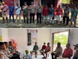 Bhabinkamtibmas Kabiarat dan Satgas Baileo Emarina Bahas Penguatan Problem Solving dan Kamtibmas