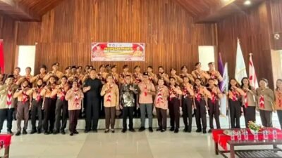 Wabup Ratuanak Lepas Kontingen, Pramuka Tanimbar Siap Harumkan Nama Daerah di Jamnas 2026